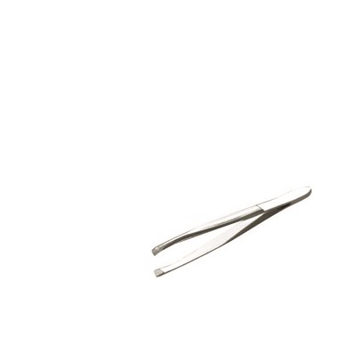 Haarpinzette mit schrägem Greifer 8 cm rostfrei